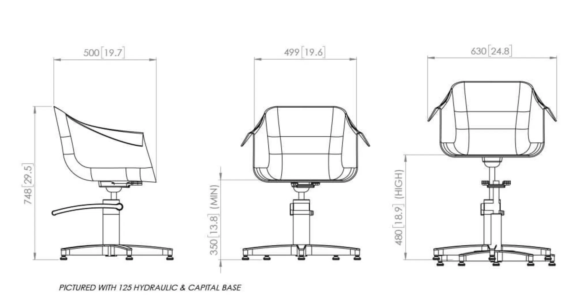 Kappersstoel Eco Styling Chair - Afbeelding 32