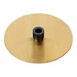 Omega round brushed brass